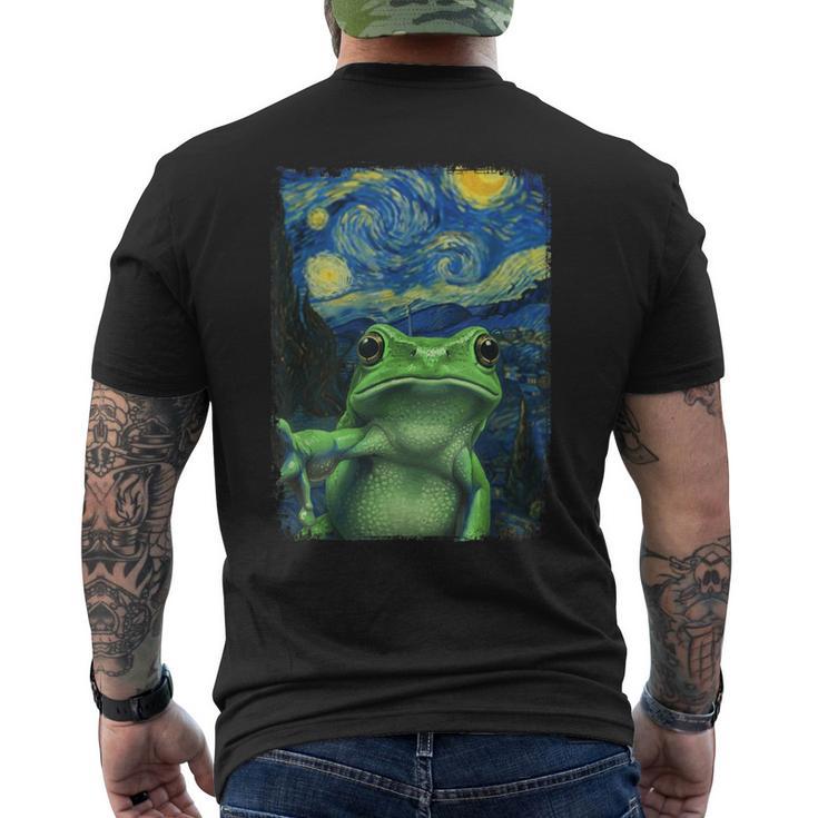 Van Gogh Nuit Étoiléeelfie Grenouille T-shirt imprimé au dos