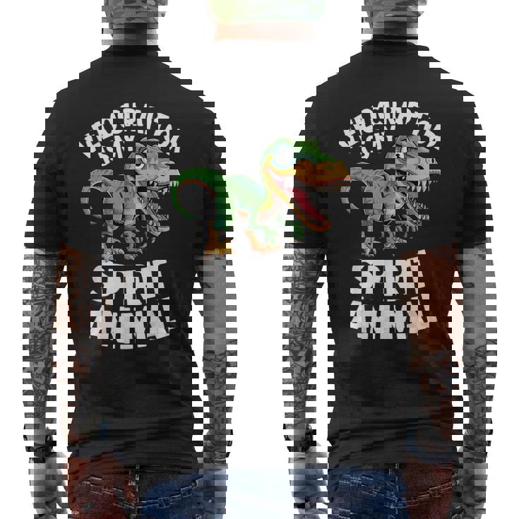 Velociraptor Is My Spirit Animal For Dino Enthusiasts Men's Back Print T-Shirt