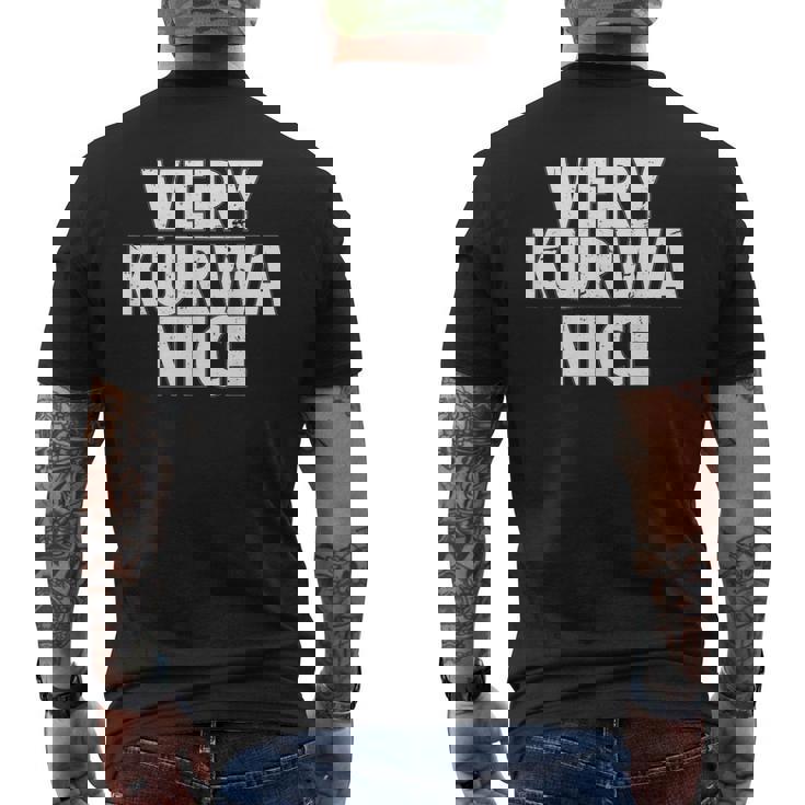 Very Kurwa Nice Poland Polska Polskieery Nice メンズTシャツ バックプリント