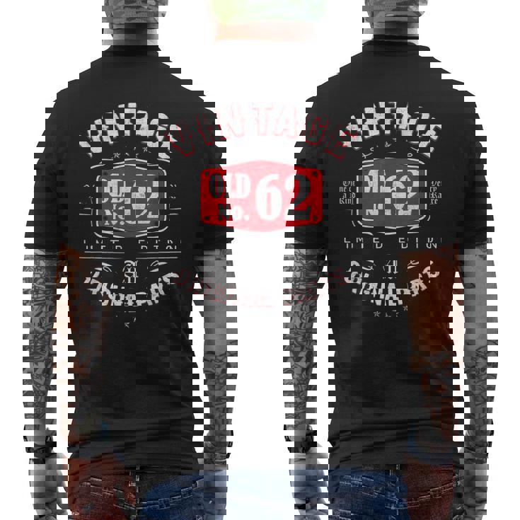 Vintage 1960 ヴィンテージ 1960年生まれ 62歳の誕生日ギフトアイデア 62歳 メンズTシャツ バックプリント