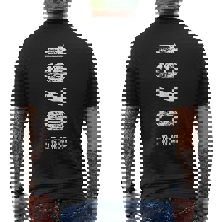 Vintage 1970 Legend Birthday Fathers Day Men's T-shirt Back Print