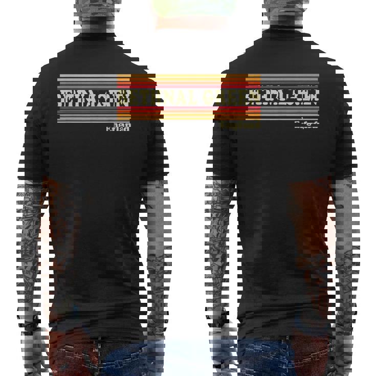 Vintage 80s Bethnal Green England Retro Graphic Men's Back Print T-Shirt