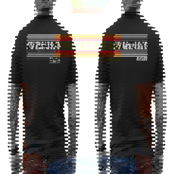 Vintage 80s Twickenham England Retro Graphic Men's Back Print T-Shirt