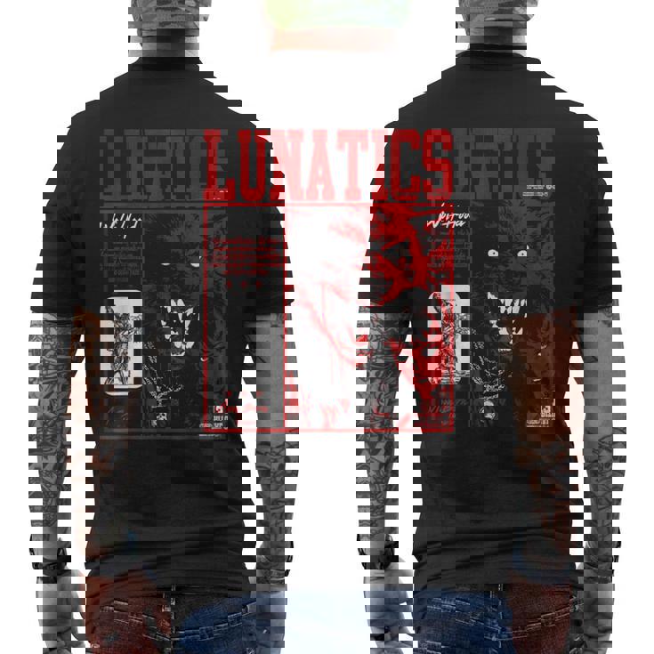 Vintage Horror Lycan Werewolf Alt Goth Y2K Horror Alpha Wolf Men's Back Print T-Shirt