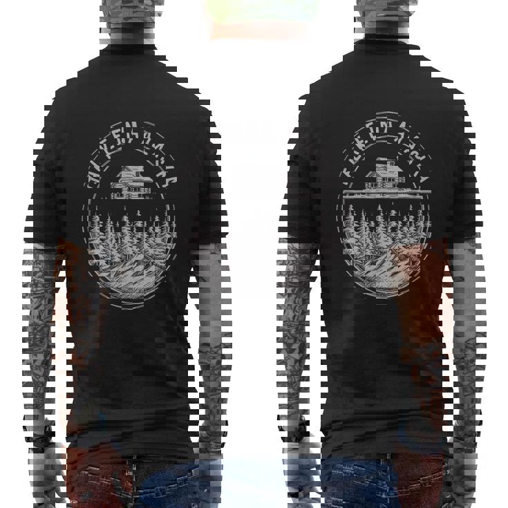 Vintage Talkeetna Alaska Sketch Art Men's Back Print T-Shirt