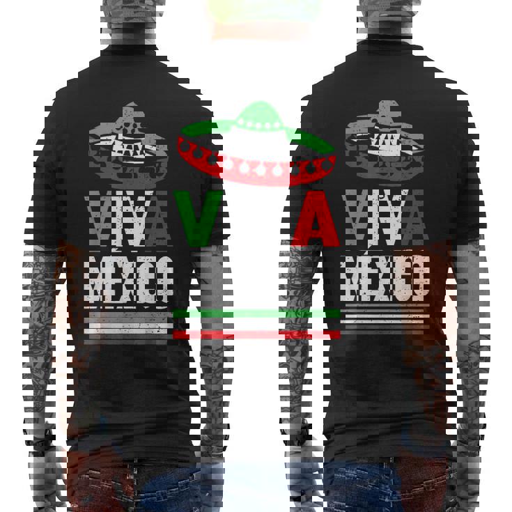 Viva Mexico 帽子デザイン メキシコ国旗カラー メキシコ人向け メンズTシャツ バックプリント