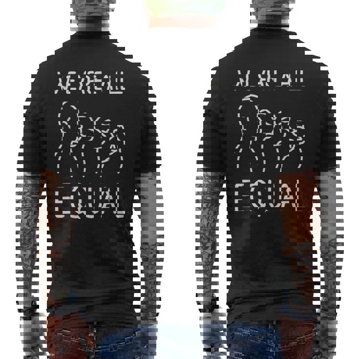We Are All Equal Anti-Speciesism Animal Equalityegan Activ メンズTシャツ バックプリント