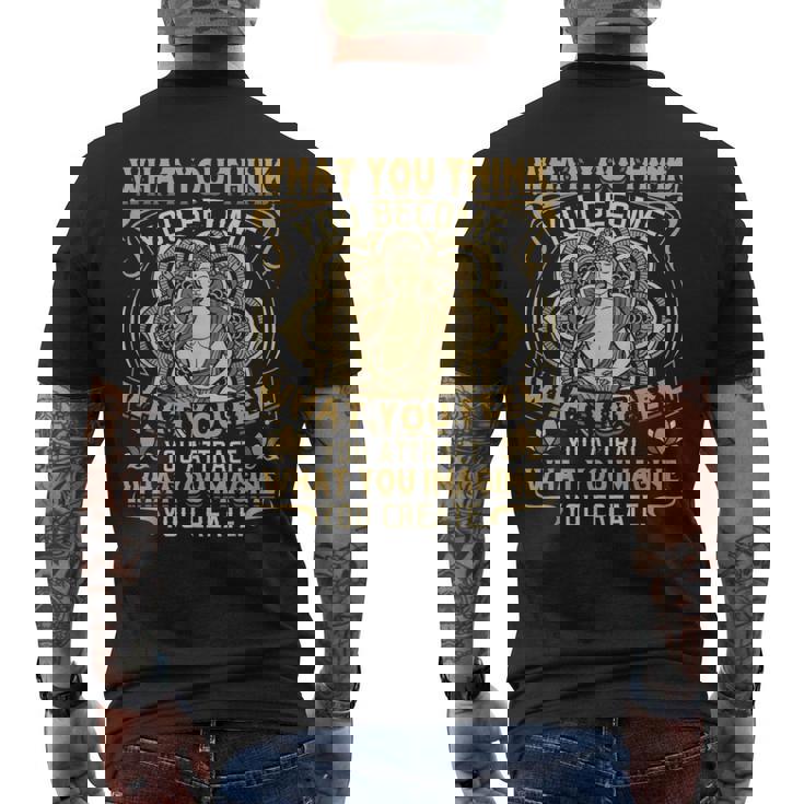 What You Think You Become ブッダシャツ ブッダtシャツ メンズTシャツ バックプリント