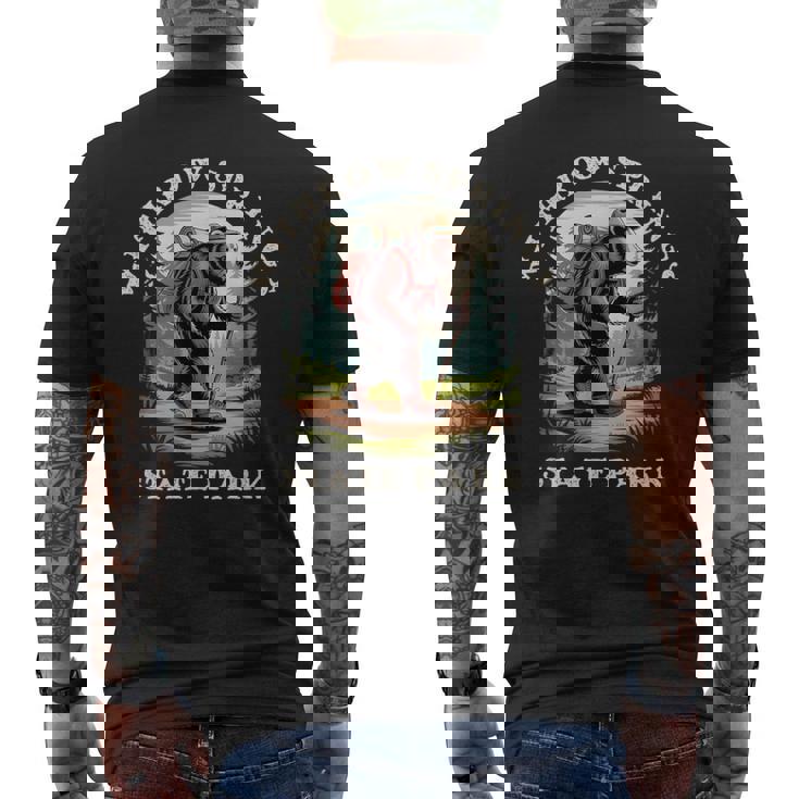 Withrow Springs State Park Arkansas AR Hiking Bear Men's Back Print T-Shirt