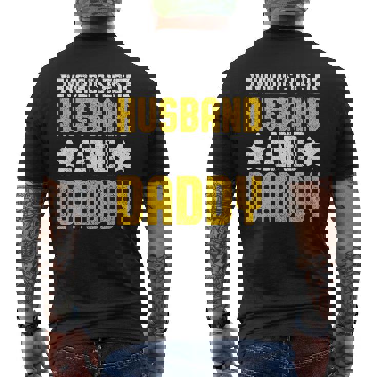 World's Best Husband And Daddy レトロ ヴィンテージ インスピレーション メンズTシャツ バックプリント