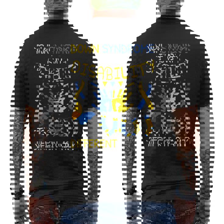 World Downyndrome Day ダウン症啓発 メンズTシャツ バックプリント