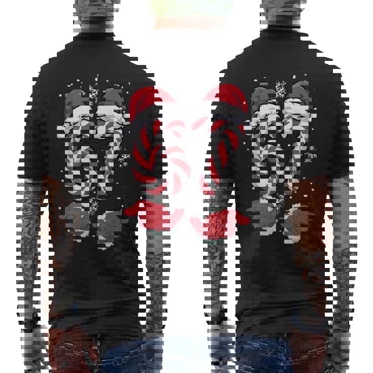 Xmas Viral 67 Candy Canes Santa Holiday Kids Men's Back Print T-Shirt