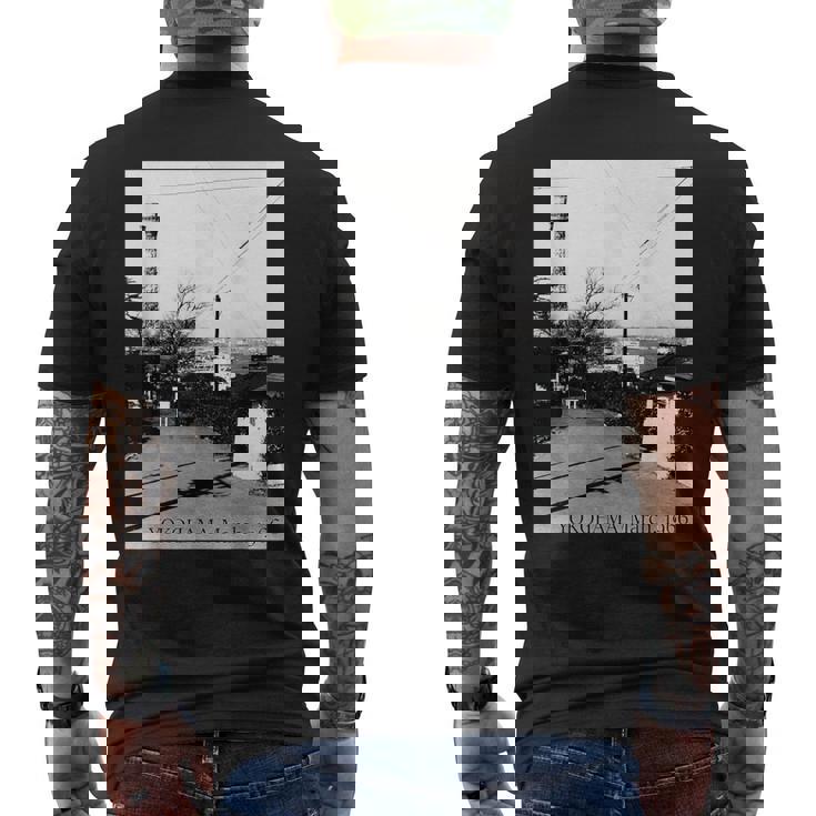 Yokohama Yamashita Pier 1966年3月 モノクローム写真 メンズTシャツ バックプリント