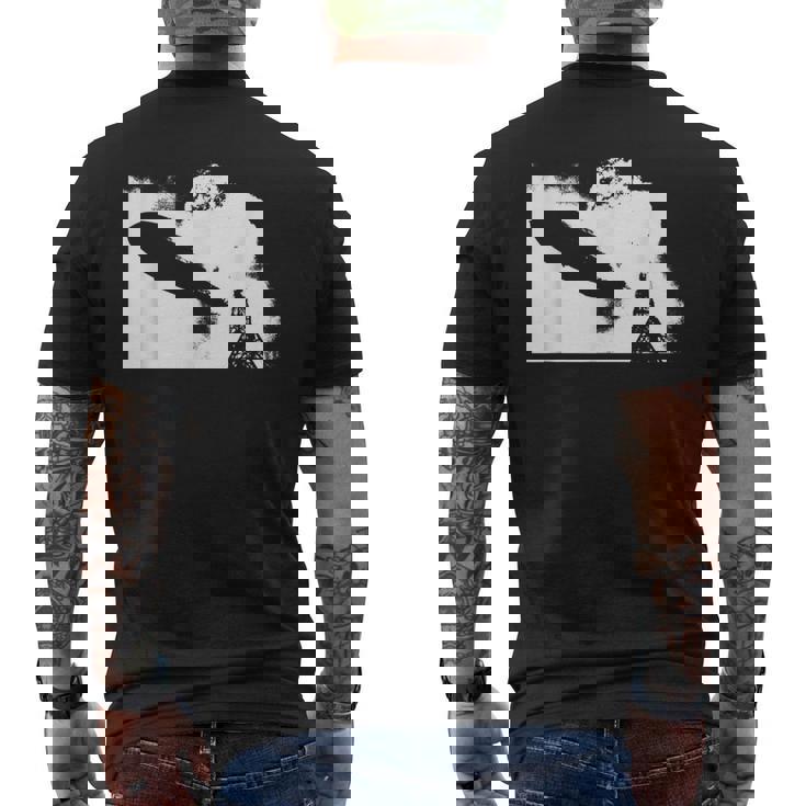 Zeppelin Explosion グラフィックtシャツ メンズTシャツ バックプリント