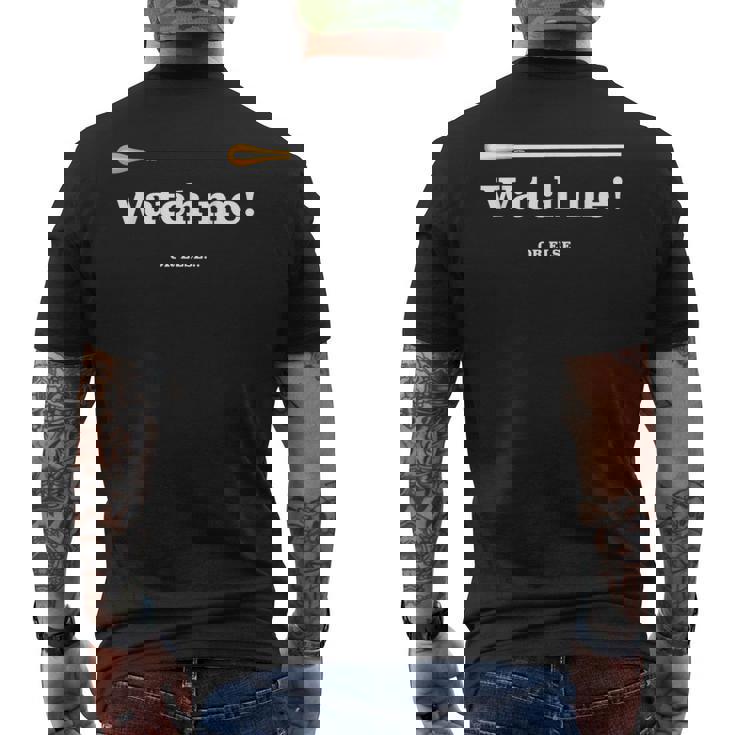 「 Watch Me Or Else 」「 私を見て！」最高の音楽監督に贈られる面白い音楽指揮者のミーム メンズTシャツ バックプリント