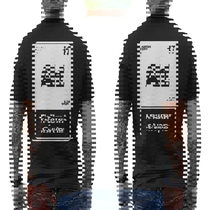 ああ驚きの要素 メンズTシャツ バックプリント