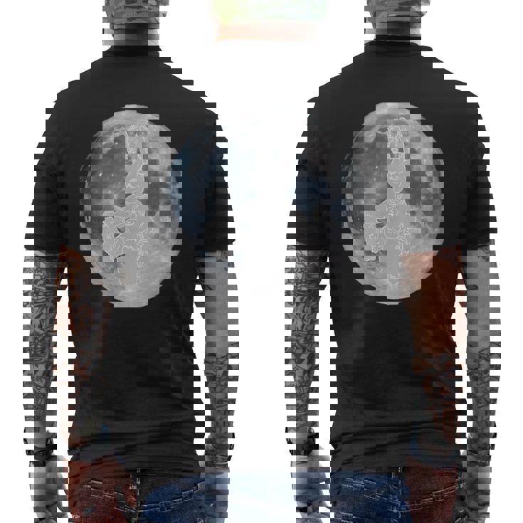 うさぎ星人 On The Moon メンズTシャツ バックプリント