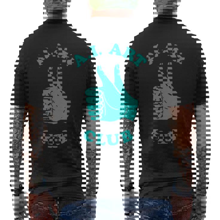 おもしろaiアートクラブ 人工知能 機械学習 メンズTシャツ バックプリント