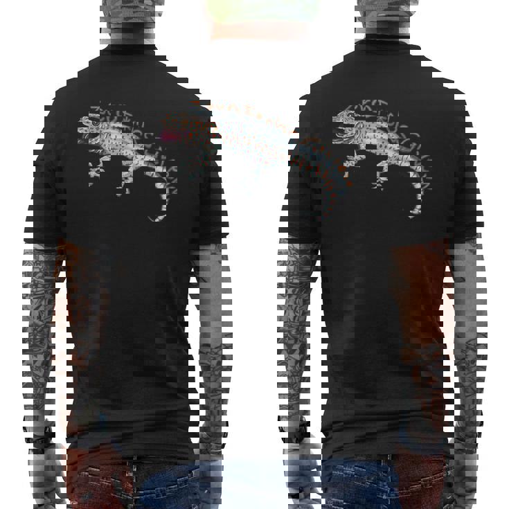 かわいい 面白い トケイ ヤモリ ゼロ Fs Given メンズTシャツ バックプリント