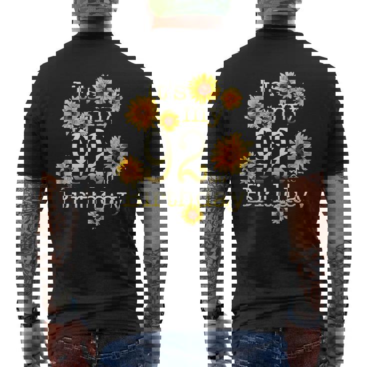 かわいいひまわり 92歳の誕生日 92歳の誕生日 長袖tシャツ メンズTシャツ バックプリント