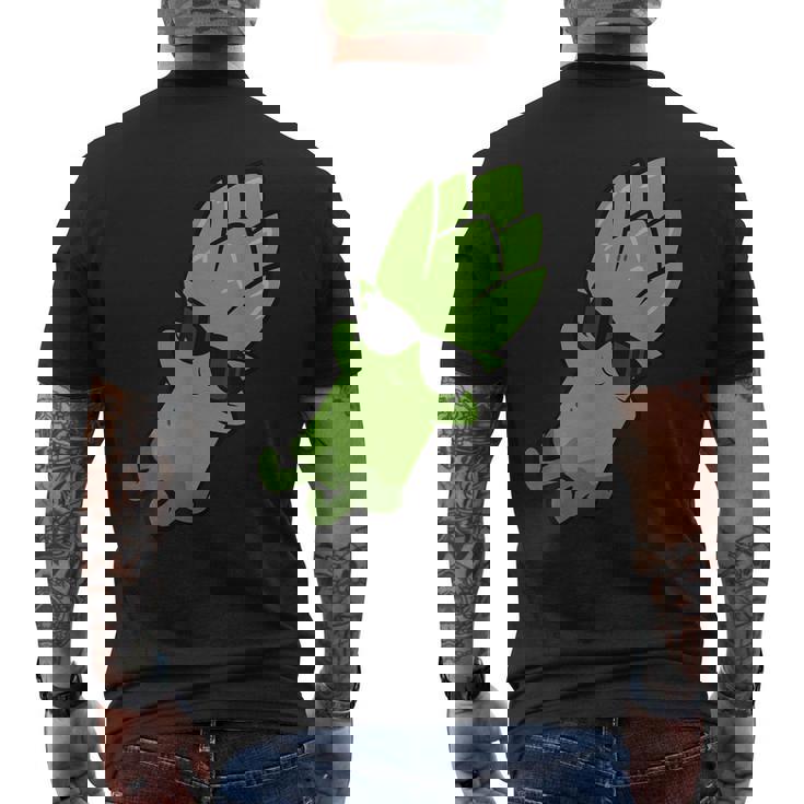 かわいいアスパラガス フルーツリラクシング レイジーアスパラガス メンズTシャツ バックプリント