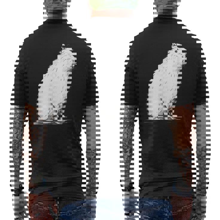 かわいいカピバラ カピバラ・カピバラ メンズTシャツ バックプリント