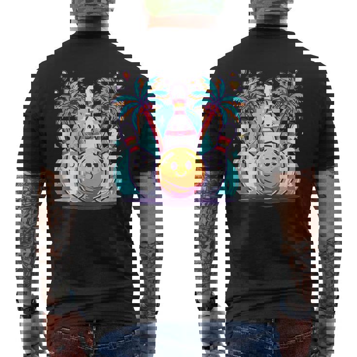 かわいいボウリングアート I キッズボウリング メンズTシャツ バックプリント