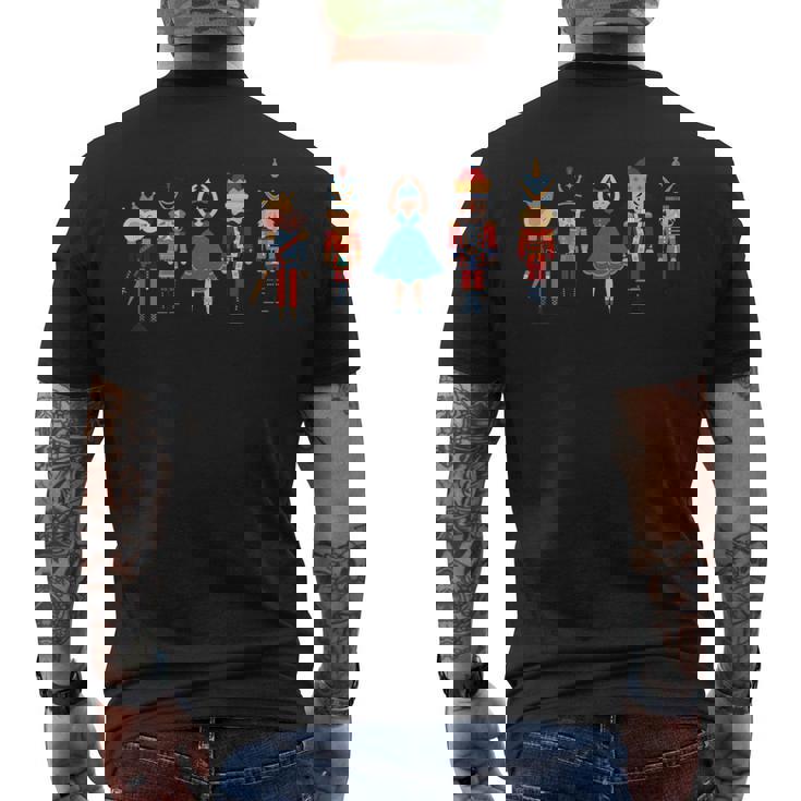 くるみ割り人形 ネズミネズミ王 兵士 プリンセス バレエ クリスマス メンズTシャツ バックプリント