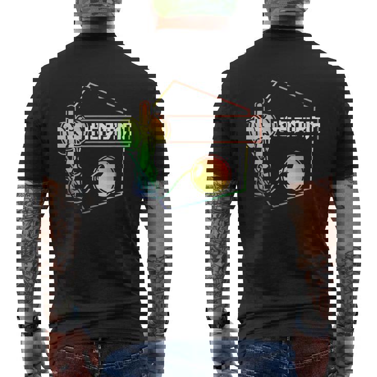 けん玉グッズ ウォーターカラーデザイン メンズTシャツ バックプリント