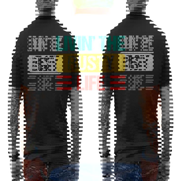 さびた名前 メンズTシャツ バックプリント