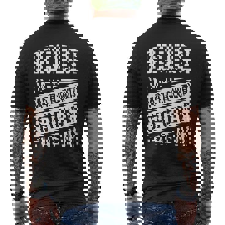 なぜなら私はマスター・ガナリー・サージェント・マジスグだからだ Nco 長袖tシャツ メンズTシャツ バックプリント