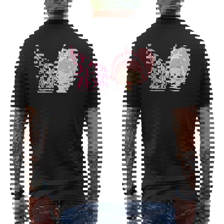 ひなビタ あのね！ めう06「テンポラル・フェージング・ストラクチャー」 メンズTシャツ バックプリント