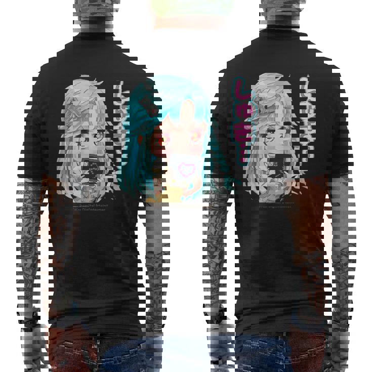 ひなビタスタンプ 心菜02「しゅき…」 メンズTシャツ バックプリント