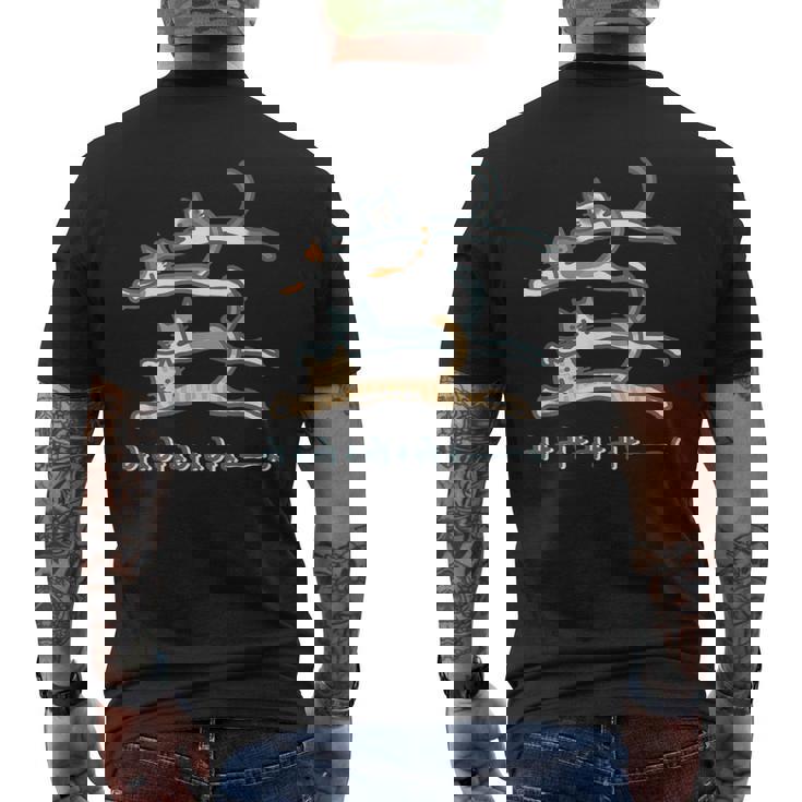 みょみょみょみょーん 猫 ネコ 茶トラ ハチワレ 三毛 シャム シュール おもしろ 可愛い メンズ レディース キッズ メンズTシャツ バックプリント