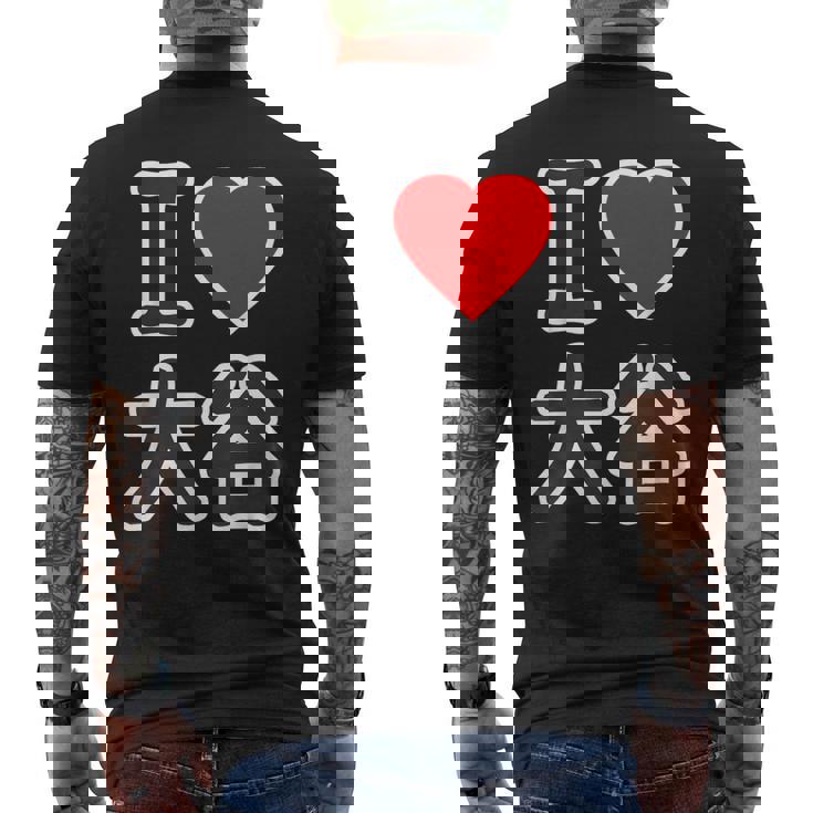 アイラブ・大谷（I Love ハート）ビッグ Big ファン グッズ 面白 メンズTシャツ バックプリント