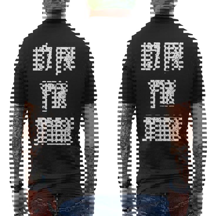 アイン・ラヌ・エレッツ・アシェレット ヘブライ語には他に土地はない メンズTシャツ バックプリント