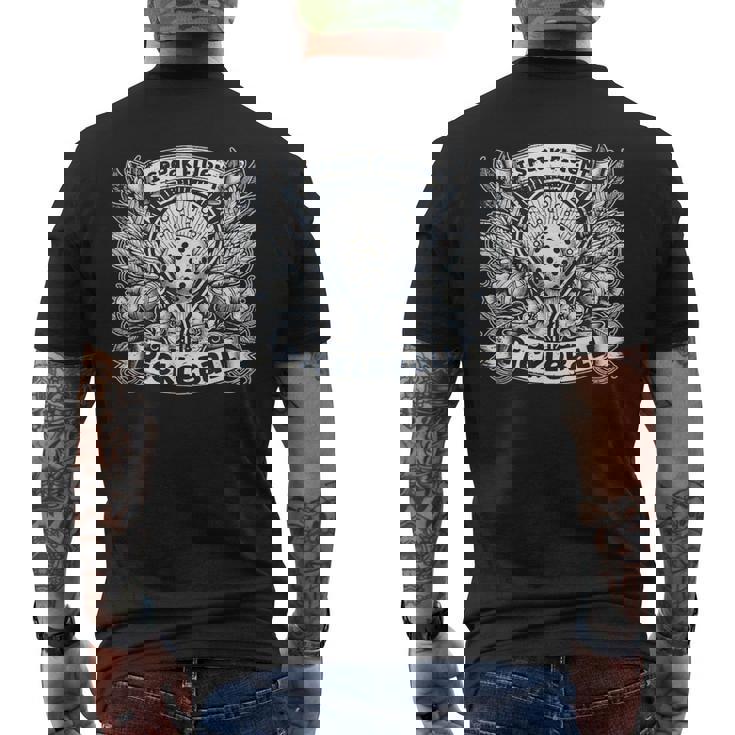 アイ・スピーク・フルーエント・ピックルボール メンズTシャツ バックプリント