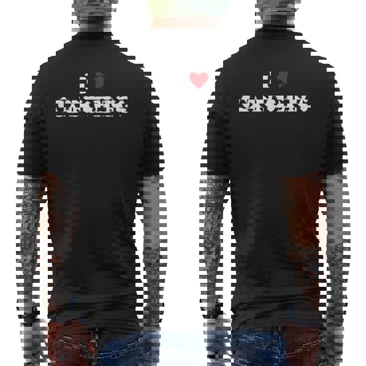 アイ・ハート・カヌー-アイ・ラブ・カヌー メンズTシャツ バックプリント