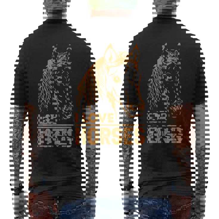 アイ・ラブ・ホース メンズTシャツ バックプリント