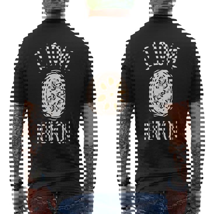 アイ・ラブ・レンコン メンズTシャツ バックプリント