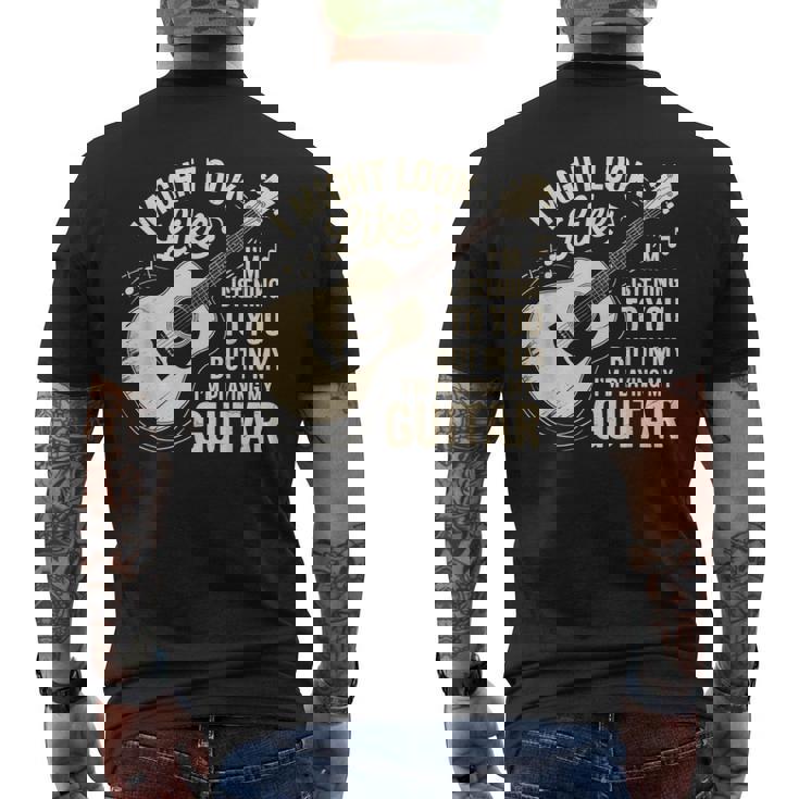 アコースティックロック アコースティックギター 弦 アコースティックギター メンズTシャツ バックプリント