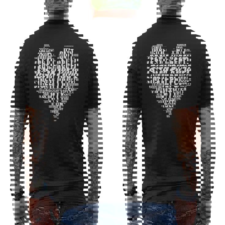 アシスタントプリンシパル ワードクラウド ハート アシスタントプリンシパル メンズTシャツ バックプリント