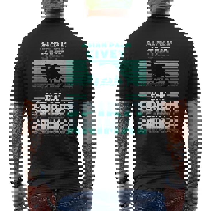 アジアンパームシベットは私のスピリットアニマルラバーです メンズTシャツ バックプリント