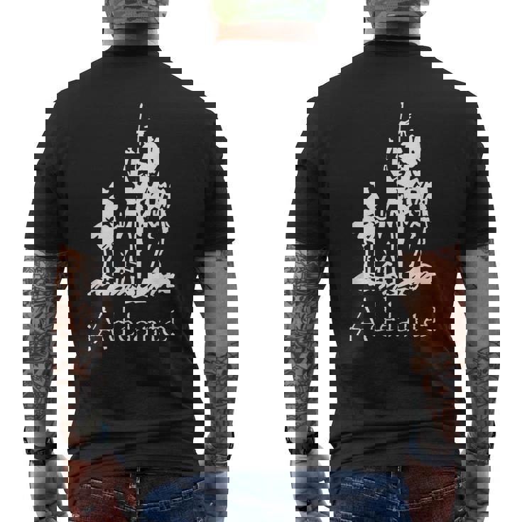 アデランテ ドン・キホーテ サンチョ・パンザ メンズTシャツ バックプリント