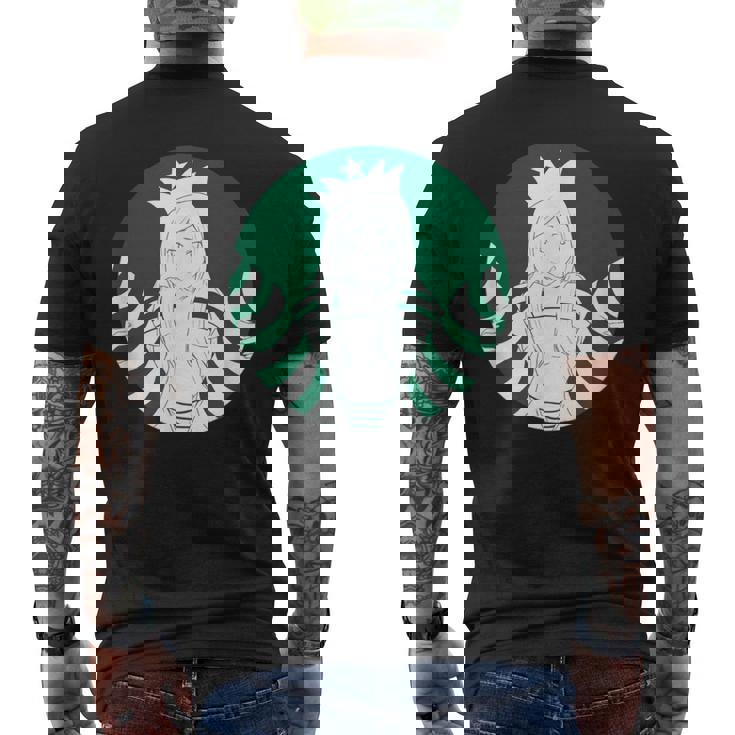 アニメスターセクシーセーラーグリーンマーメイドデザイン。 メンズTシャツ バックプリント