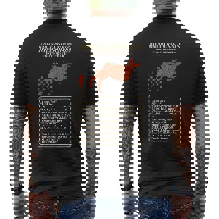 アノマロカリス 事実 最初の頂点捕食者 カンブリア紀 古生物 化石 科学 学習 進化 歴史 海洋 比較 メンズTシャツ バックプリント