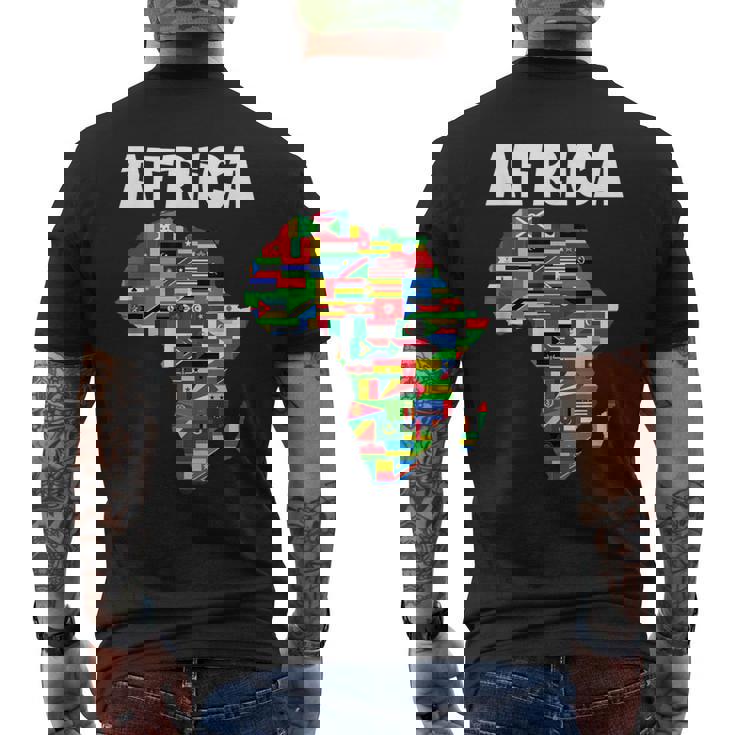 アフリカtシャツ 誇り高きアフリカ国旗大陸愛 メンズTシャツ バックプリント