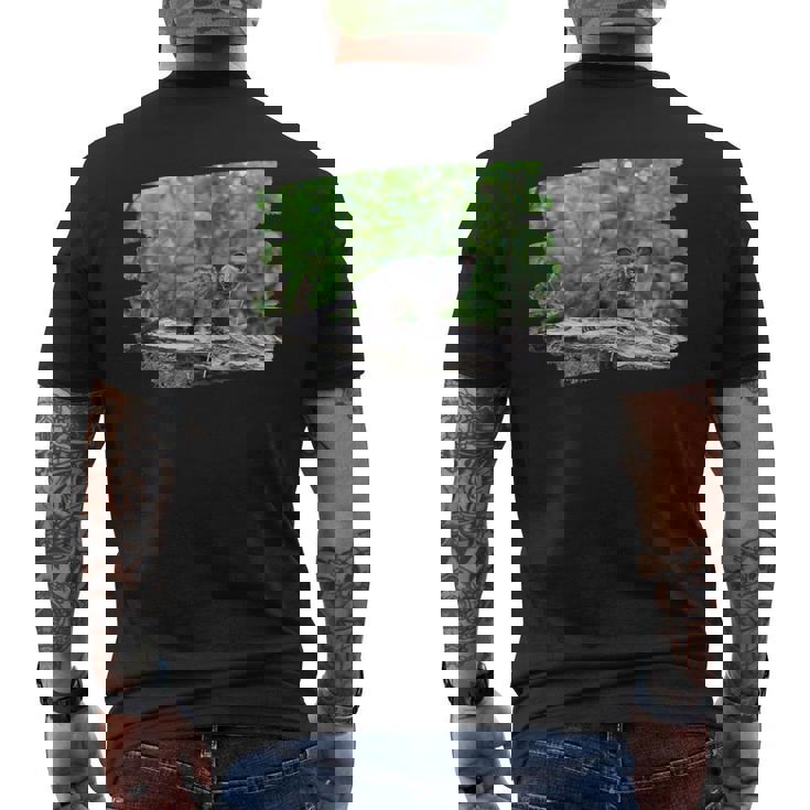 アフリカンパームシベット メンズTシャツ バックプリント