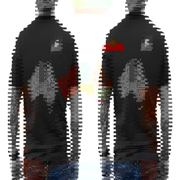 アボリジニ・アート・オーストラリア メンズTシャツ バックプリント