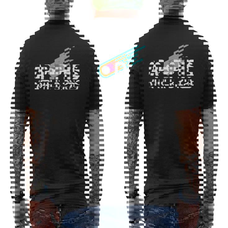 アポフィス 99942 小惑星彗星 2029年4月13日 メンズTシャツ バックプリント